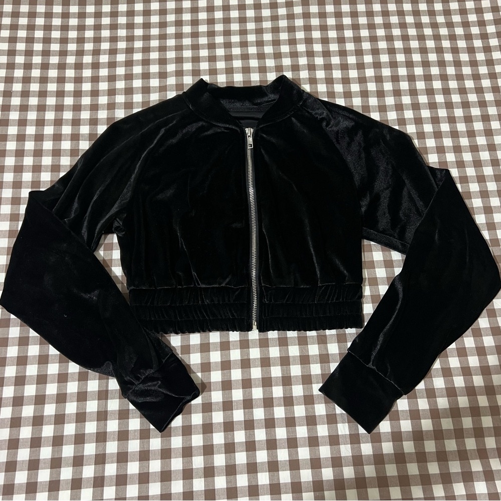 Black Velvet Jogger Set